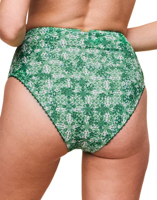 Shop Adore Me Pilar Swimwear High Waist Bikini Bottom In Geo Green
