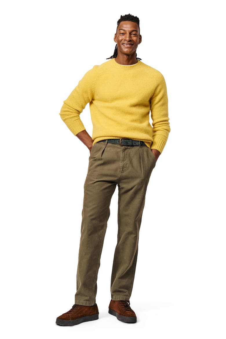 Prestwick Shetland Crew Neck Sweater, Alternate, color, Yellow