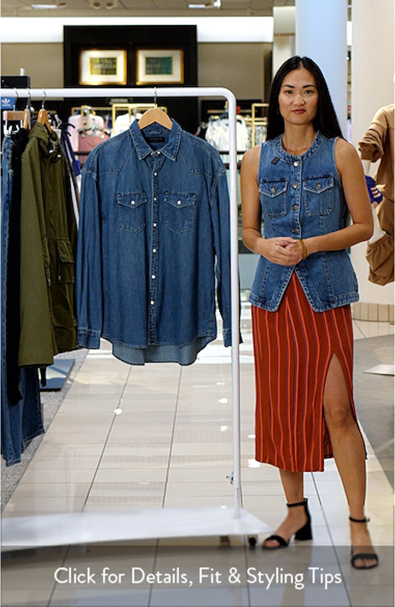 Fenton Cotton Denim Snap-Up Shirt, sales video thumbnail