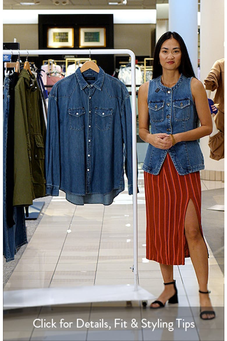Fenton Cotton Denim Snap-Up Shirt video