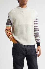 Waste Yarn Project Oda Colorblock One of a Kind Crewneck Sweater Vest
