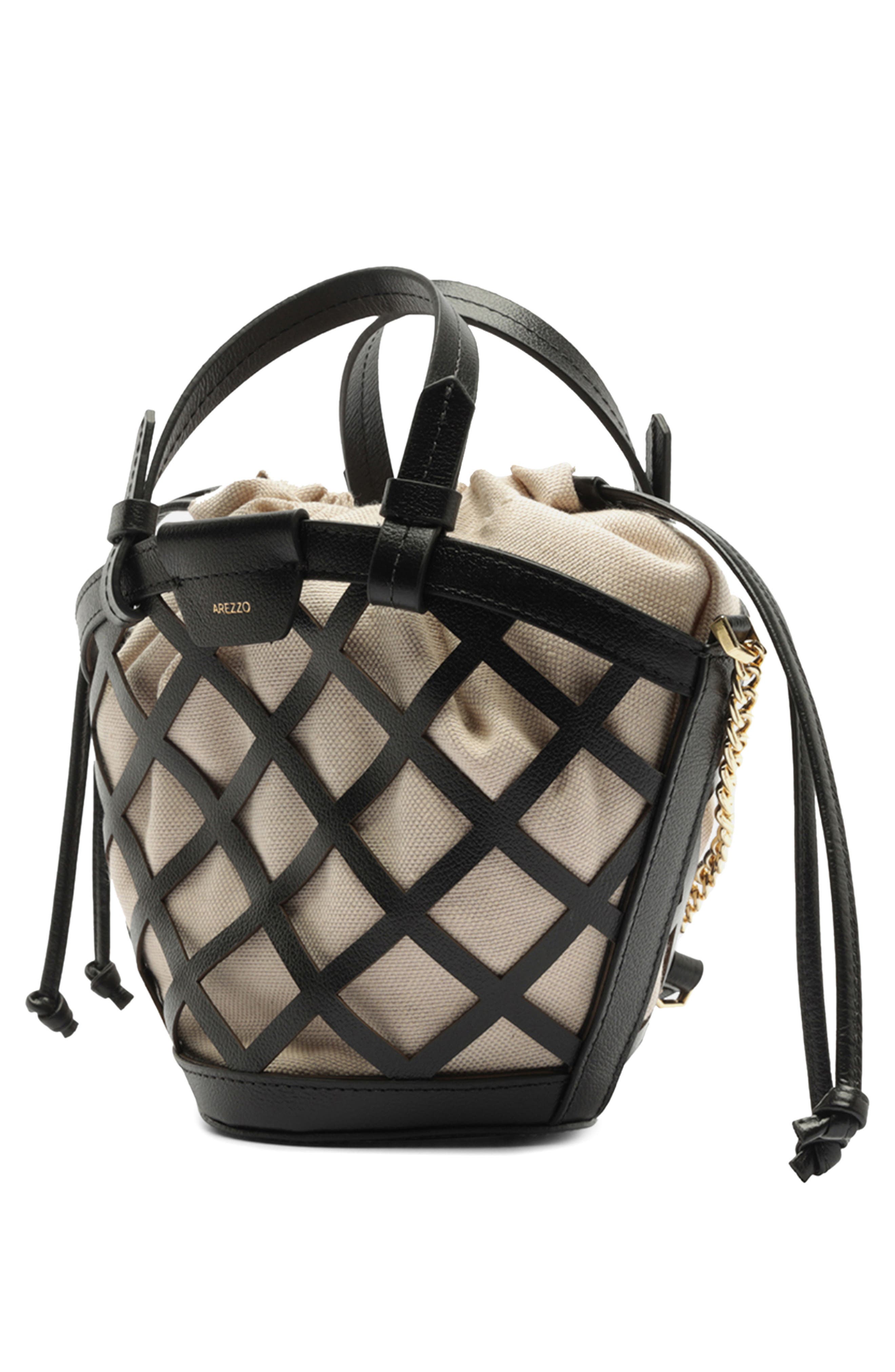Arezzo Small Petra Leather Bucket Bag, Alternate, color, 