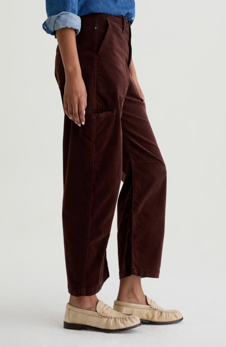 AG Hazal Ankle Barrel Utility Corduroy Pants, Alternate, color, Coffee Bean