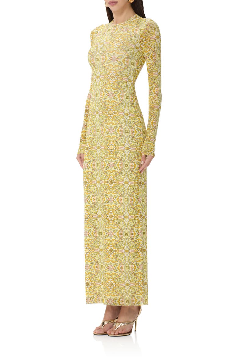 Didi Print Long Sleeve Maxi Dress, Alternate, color, SUNLIGHT TILE