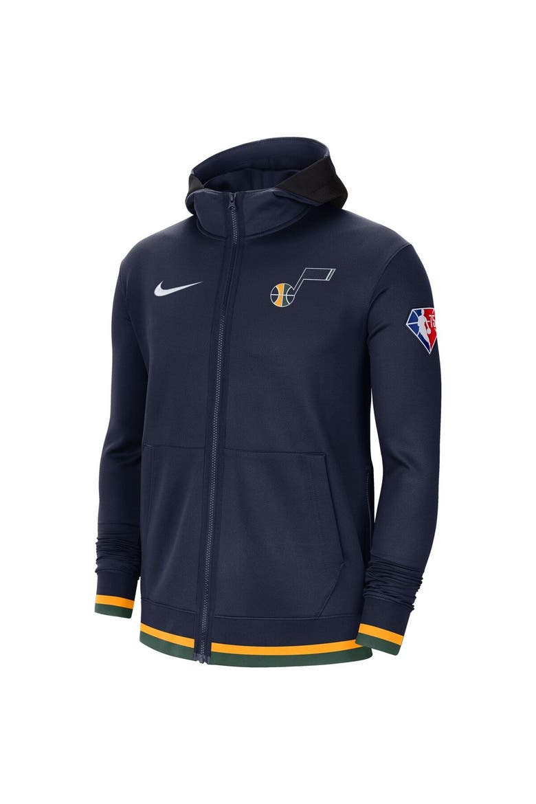 Men's Nike Navy Utah Jazz 75th Anniversary Performance Showtime Full-Zip Hoodie Jacket, Alternate, color, Navy