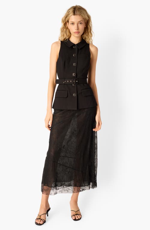 Cami Nyc Yarra Belted Vest In Black