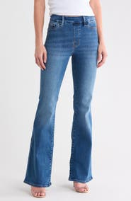 Good American Pull On High Waist Flare Jeans