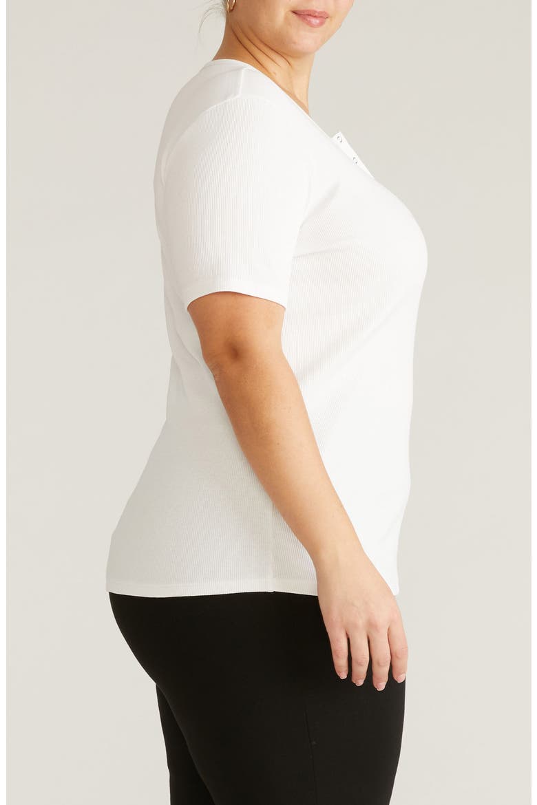 Stove Pipe Cotton Rib Henley, Alternate, color, WHITE