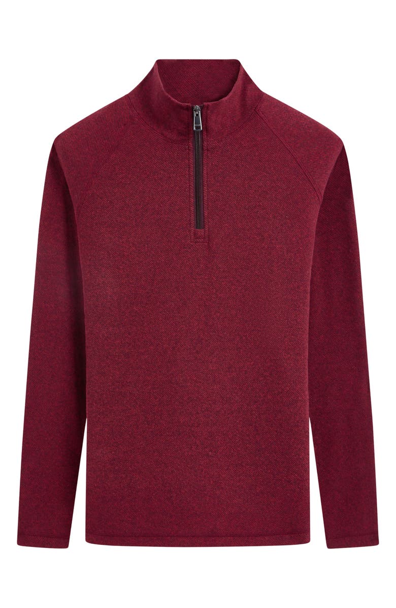 Bugatchi Quarter Zip Pullover, Alternate, color, Cabernet