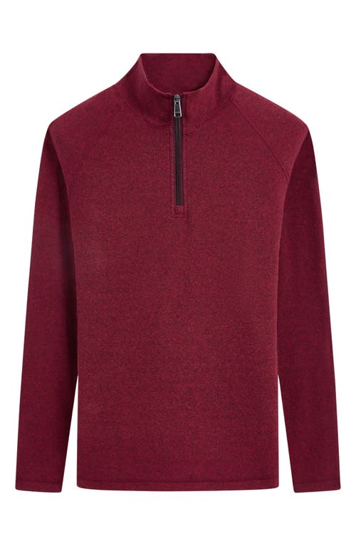 Bugatchi Quarter Zip Pullover In Cabernet