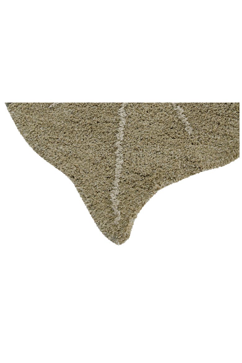 Monstera Leaf Washable Area Rug, Alternate, color, OLIVE NATURAL HONEY