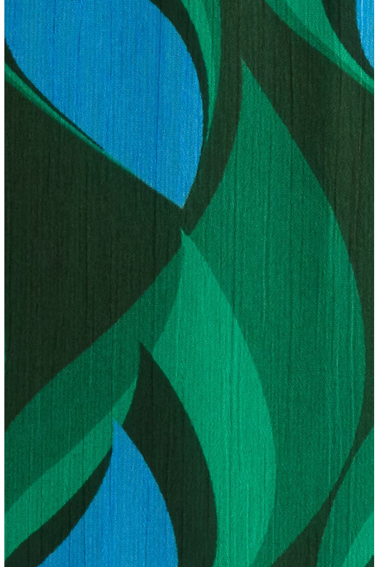 Mare Abstract Print Tiered Minidress, Alternate, color, EMERALD BLUE