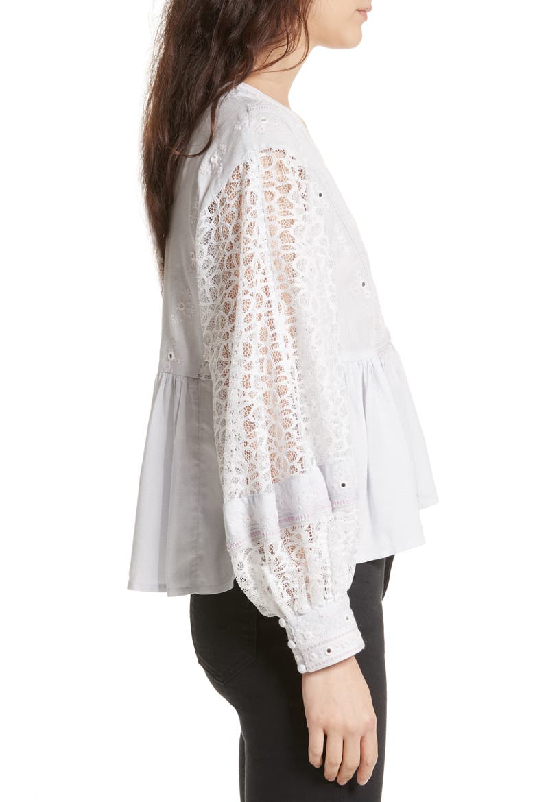 Boogie All Night Blouse, Alternate, color, BLUE