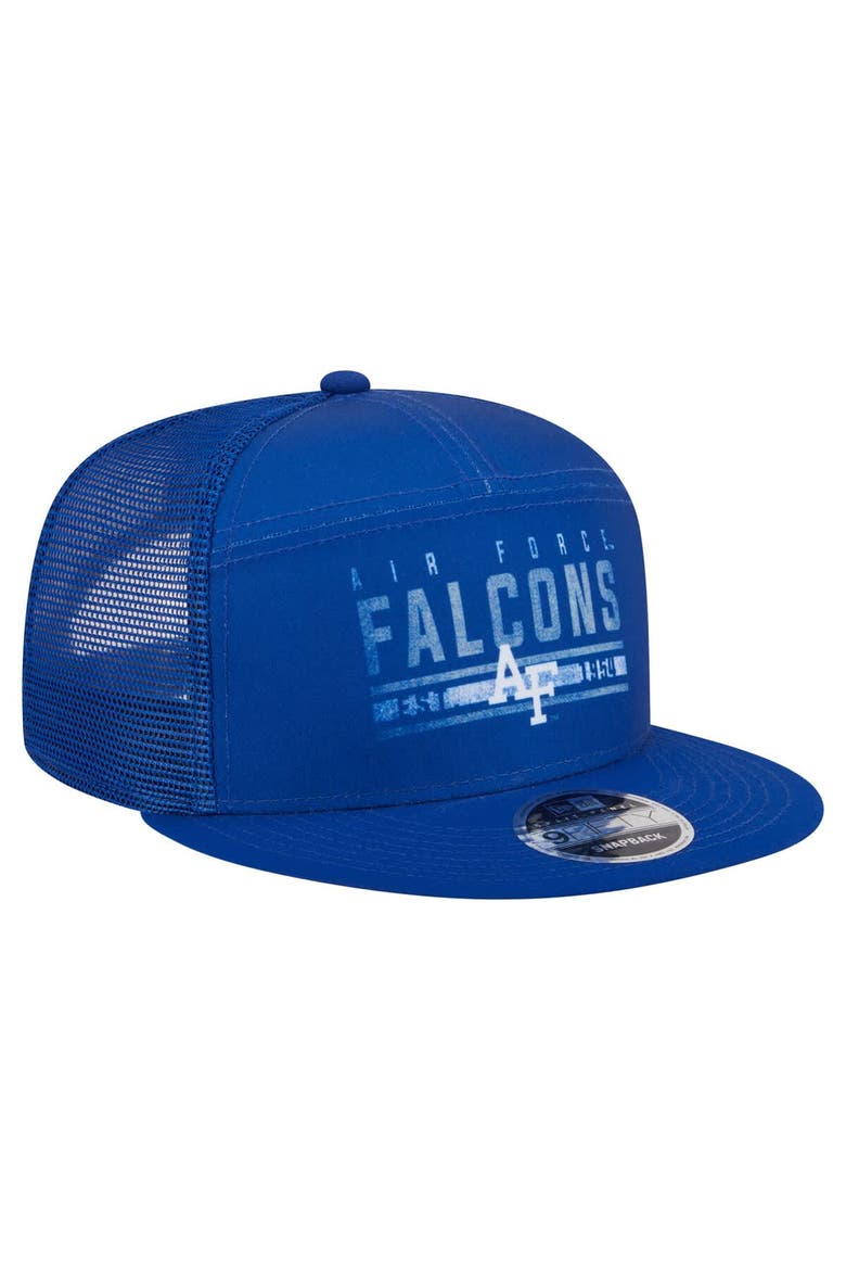 Men's New Era Royal Air Force Falcons Split Panel 9FIFTY Snapback Trucker Hat, Alternate, color, Royal