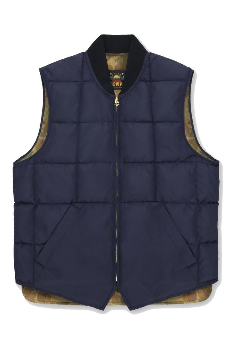 Nylon Vest2 with Camouflage Lining, Main, color, BLUE