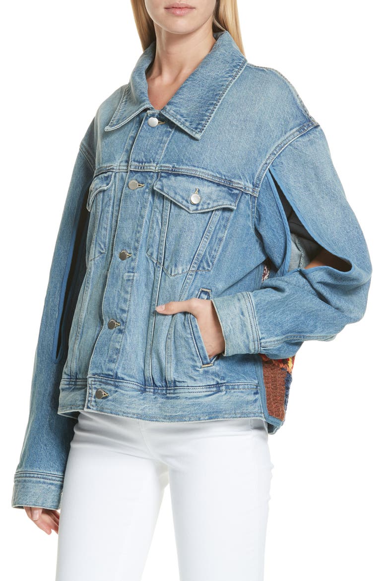 Denim Jacket, Alternate, color, BLUE