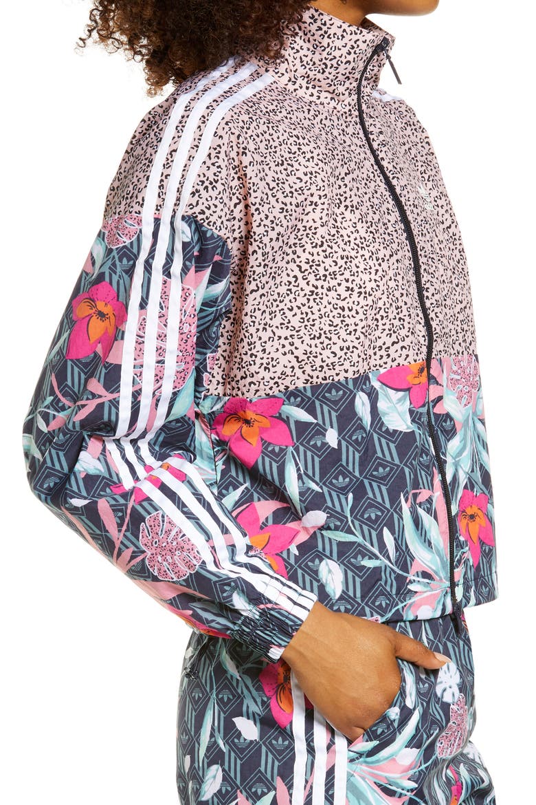 x HER Studio London Mixed Prints Track Jacket, Alternate, color, MULTICOLOR
