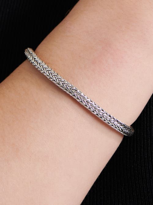 Devata Foxtail Round 5mm Chain Bracelet In Silver