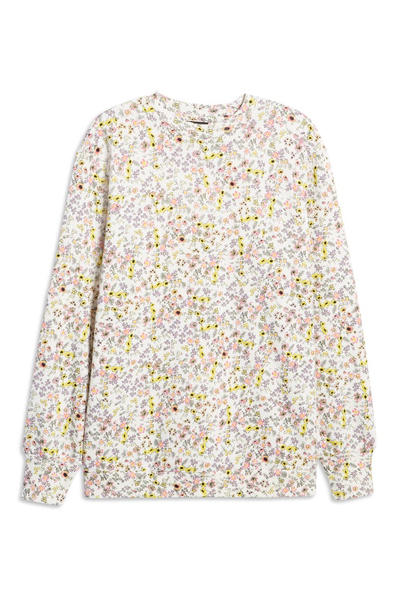 Diana Tie Dye Sweatshirt, Alternate, color, BLANC DITSY