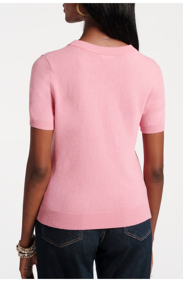 Frances Valentine Jo Knit T Wool/Cotton/Cashmere Blend, Alternate, color, Pink