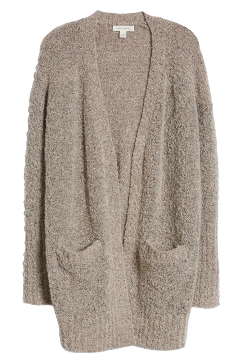 Open Front Cardigan, Alternate, color, GREY TAUPE