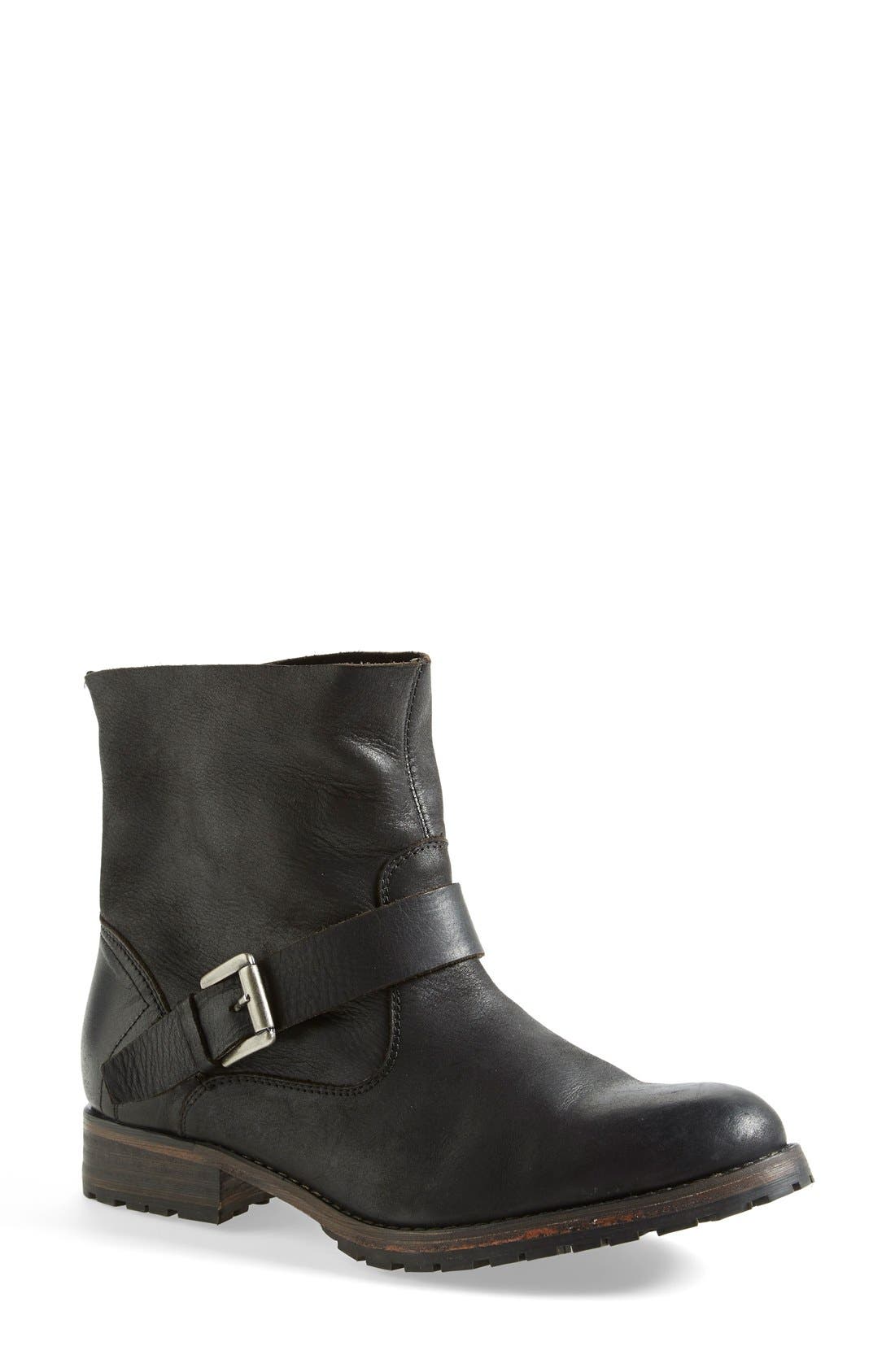 'Siesta' Moto Boot, Main, color, BLACK
