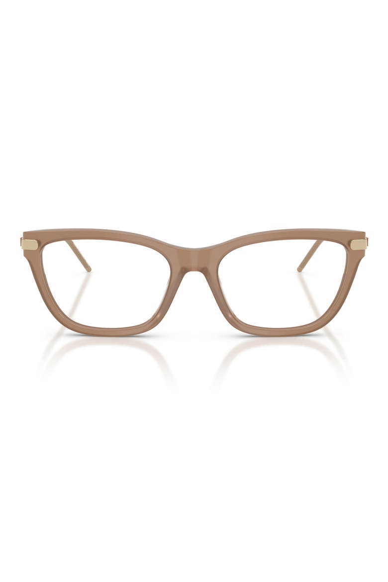 54mm Cat Eye Optical Glasses, Main, color, SHINY OPAL TUNDRA / DEMO LENS