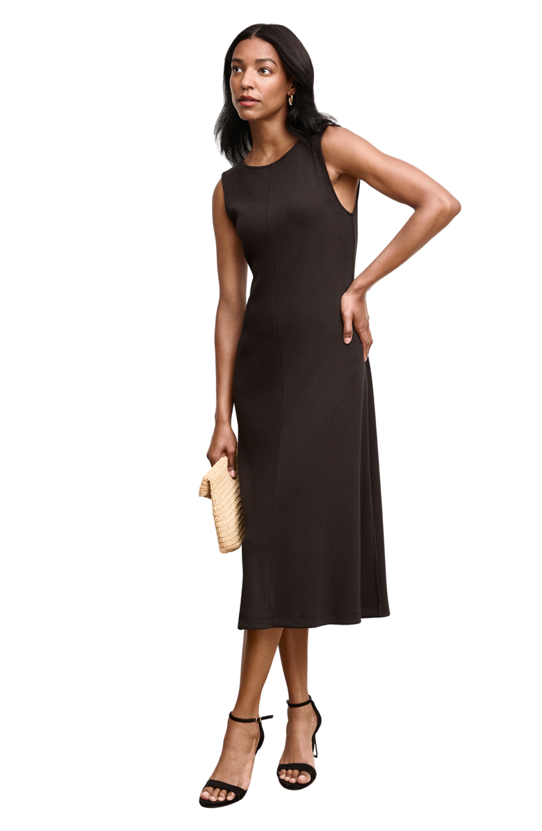M.M.LaFleur Milano Drape Dress - Ribbed Pima Modal, Alternate, color, Black