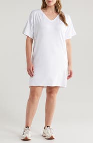 24seven Comfort Apparel Loose Fit Jersey T-Shirt Dress