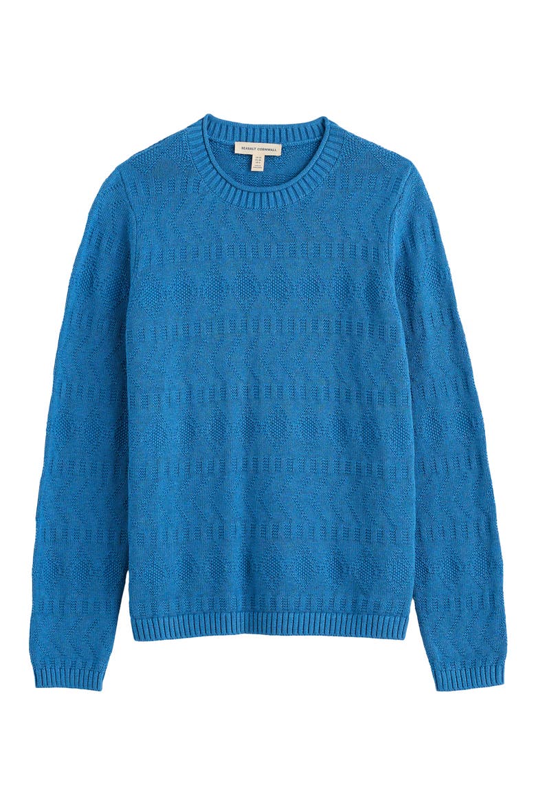 Kinter Organic Cotton Crewneck Sweater, Alternate, color, SAILBOATS