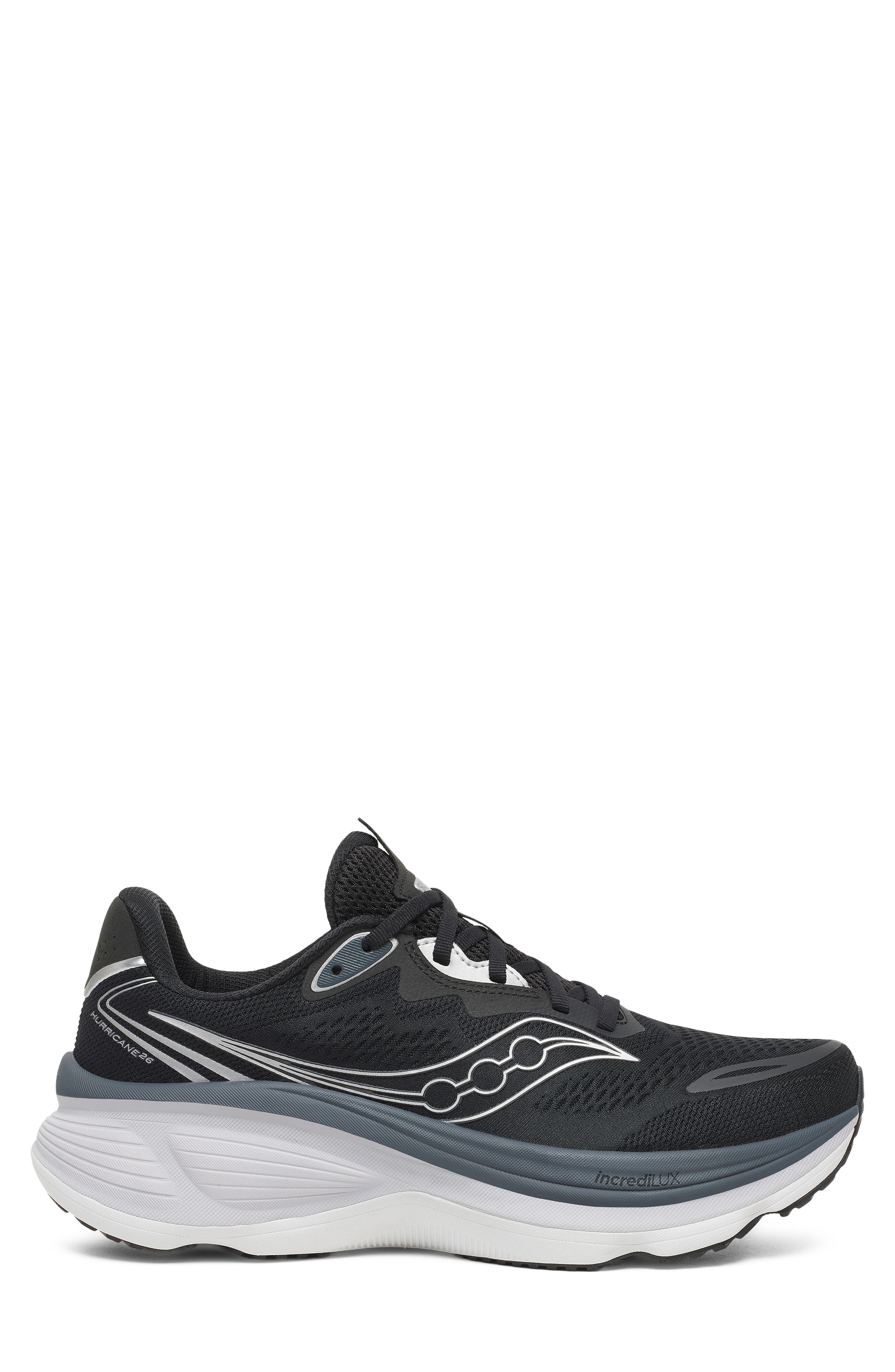 Hurricane 26 Running Shoe, Alternate, color, BLACK/ SILVER