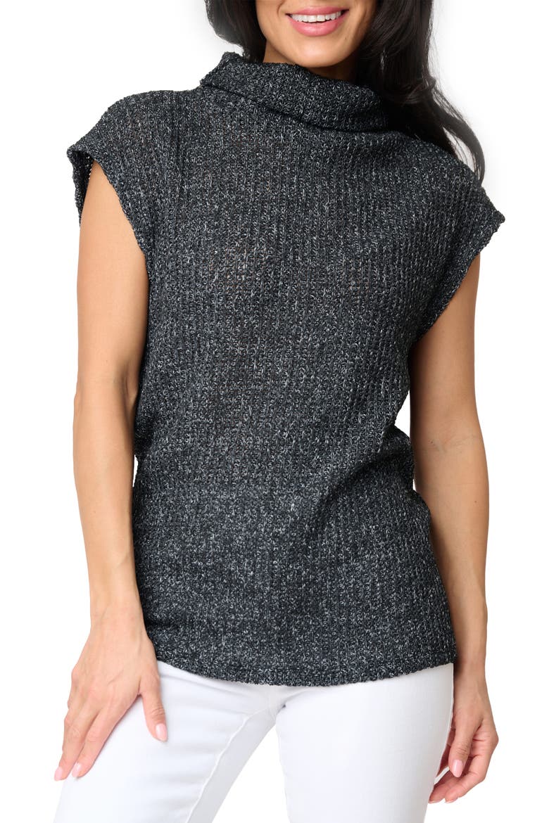 Funnel Neck Sweater, Main, color, BLACK