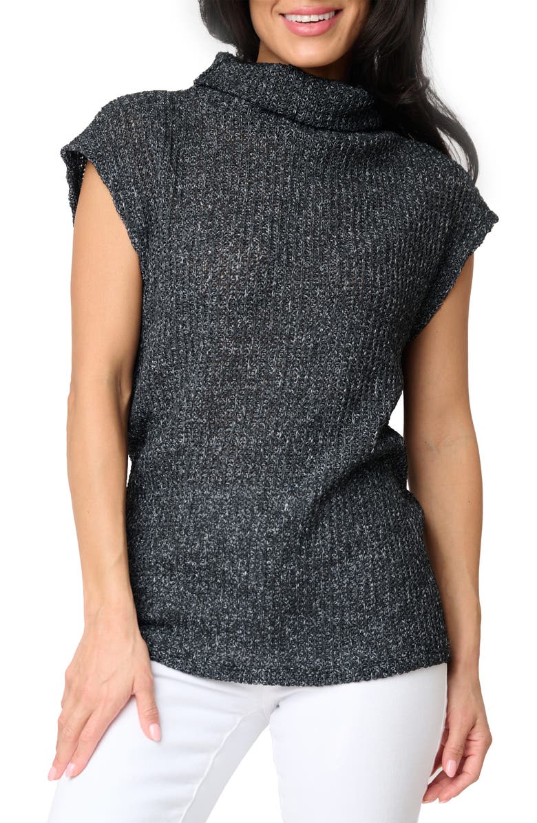GIBSONLOOK Funnel Neck Sweater, Main, color, Black