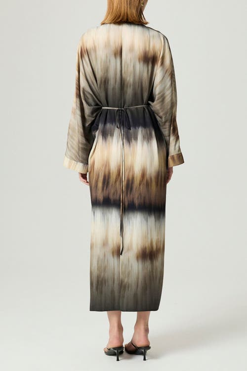 Nocturne Tie-dye Patterned Maxi Dress In Neutral