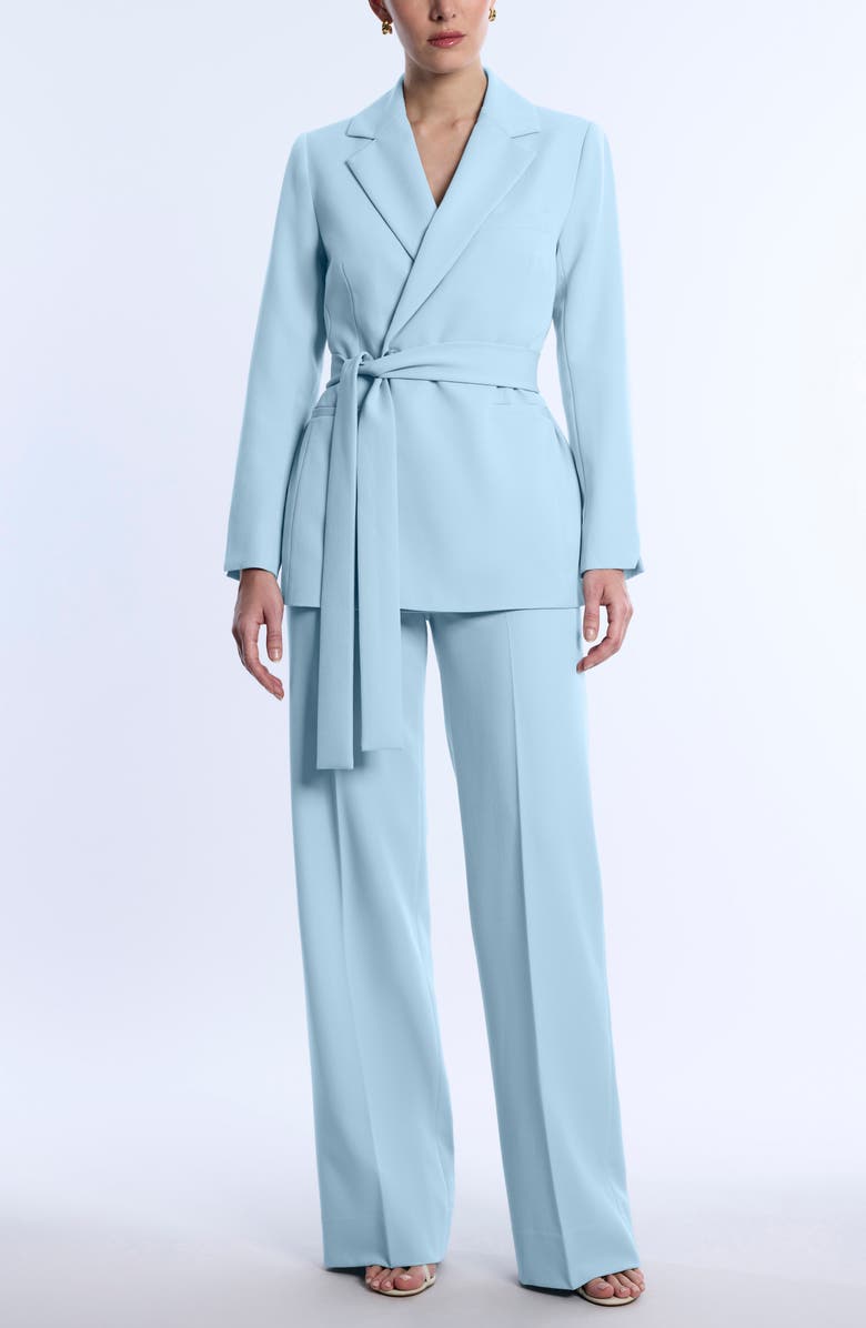 BCBGMAXAZRIA Belted Tailored Jacket, Alternate, color, Seafoam