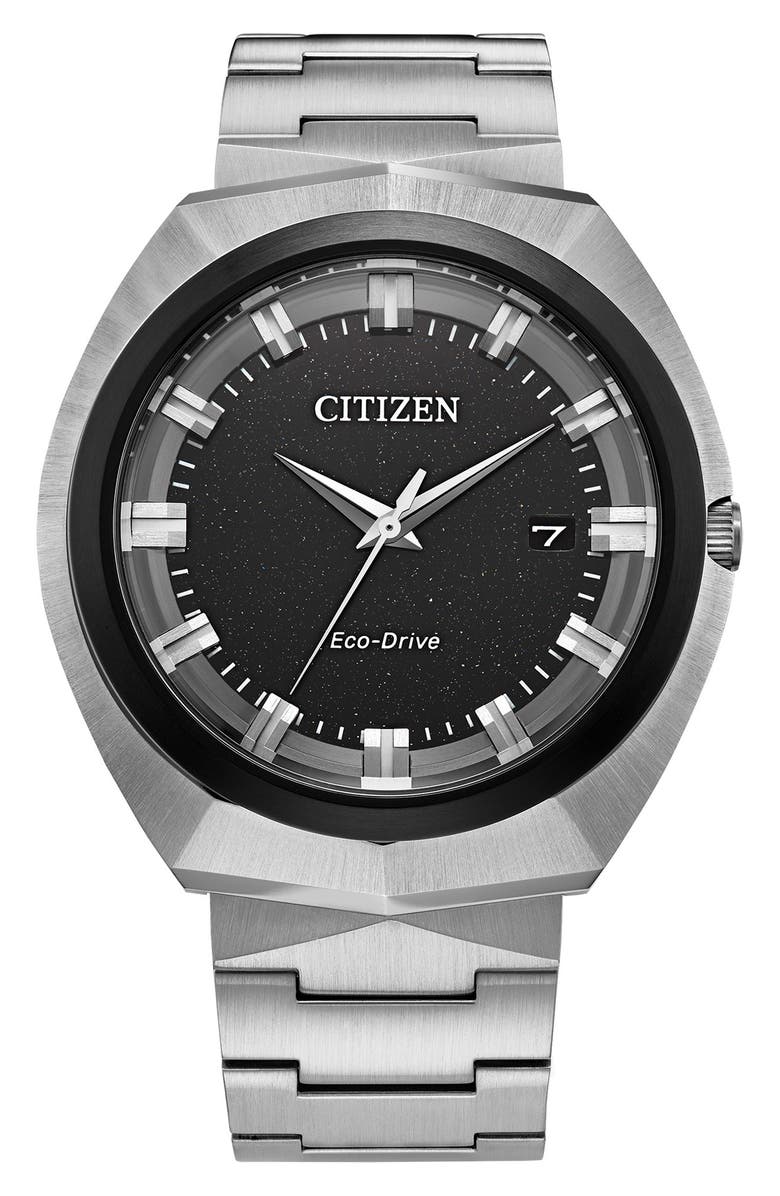 Citizen Eco-Drive Bracelet Watch, 42.5mm x 11.1mm, Main, color, Silver