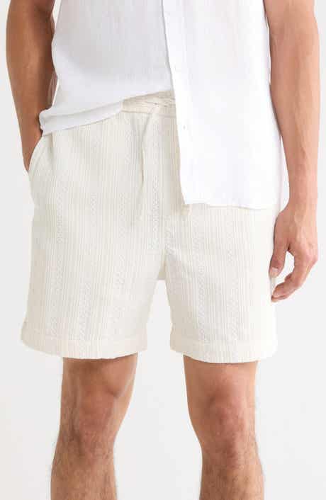 DENIM AND FLOWER Textured Drawstring Shorts