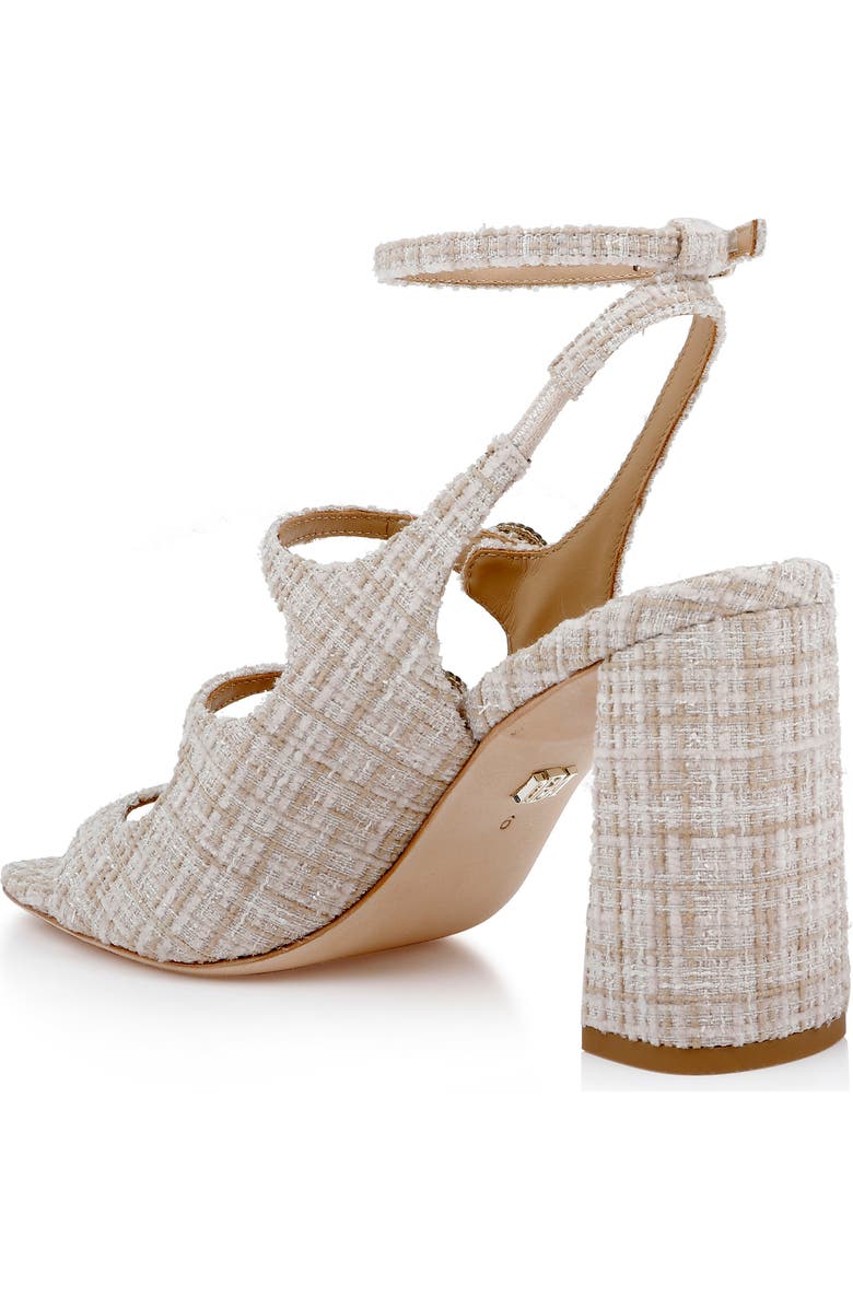 Badgley Mischka Collection Vella Ankle Strap Sandal, Alternate, color, Cream Multi