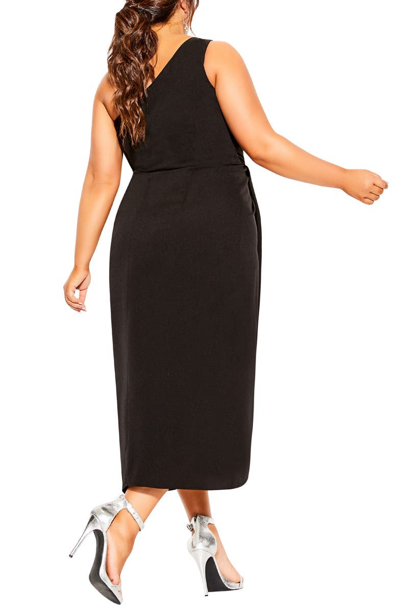 City Chic True Love One-Shoulder Midi Dress, Alternate, color,