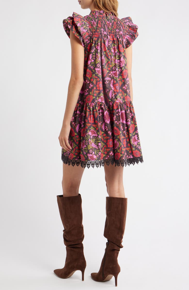 LOVE THE LABEL Poppy Print Drop Waist Minidress, Alternate, color, Tabitha Floral Print