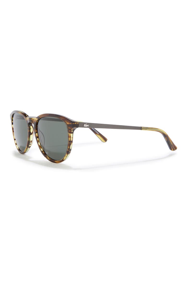 50mm Round Sunglasses, Alternate, color, BROWN MARBLE