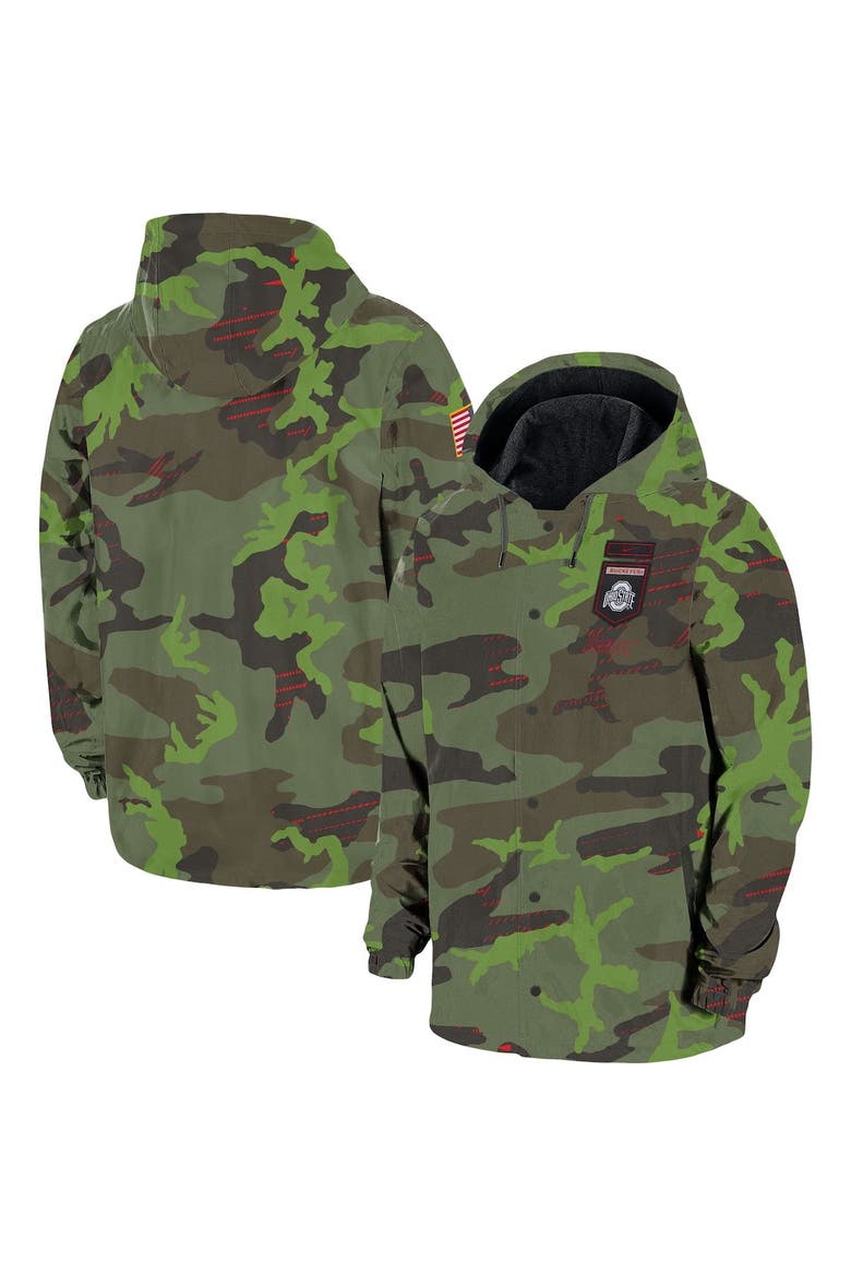 Men's Nike Camo Ohio State Buckeyes Hoodie Full-Snap Jacket, Main, color, Camo