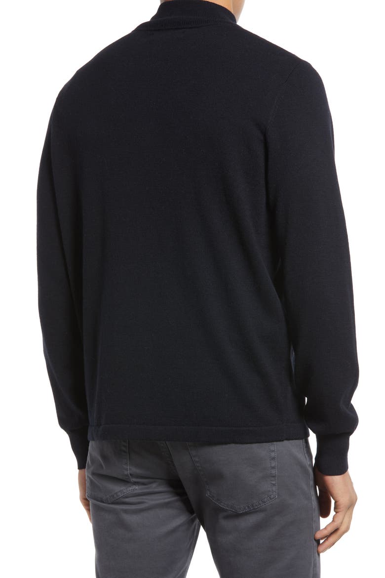 Tech-Smart Quarter Zip Pullover Sweater, Alternate, color, BLACK