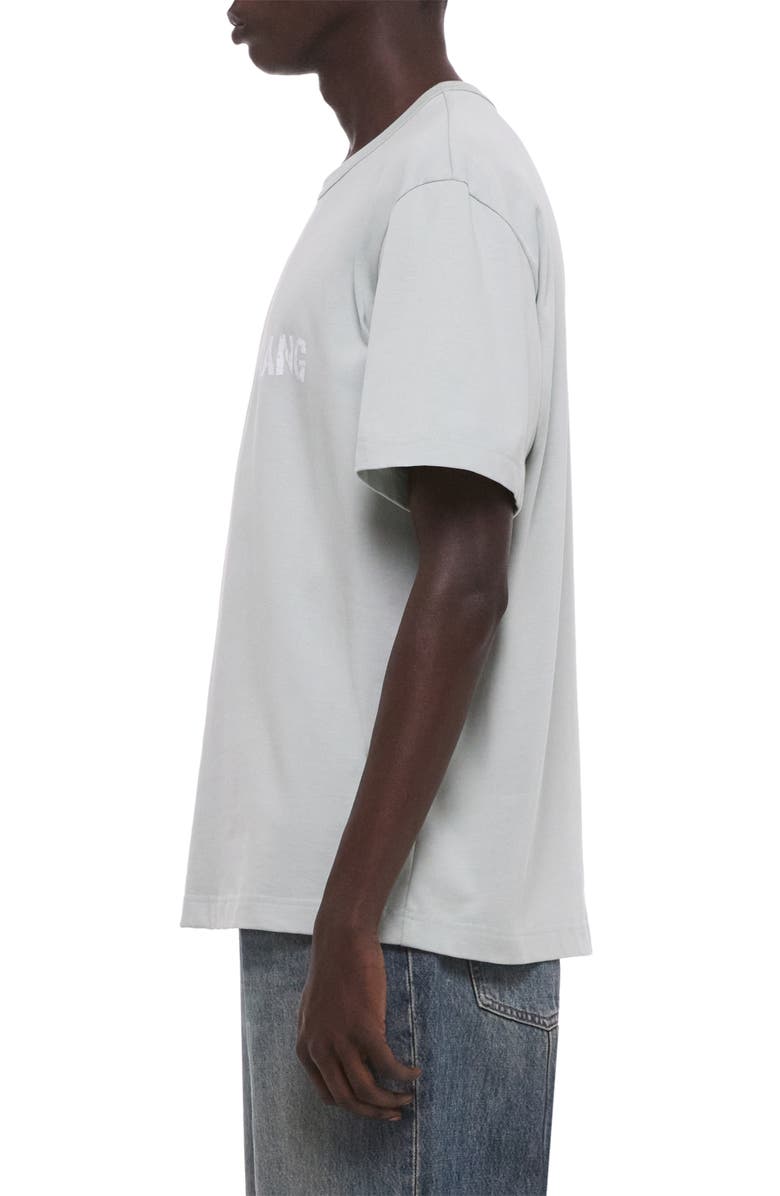 Helmut Lang Crumpled Logo Graphic T-Shirt, Alternate, color, Aqua Gray