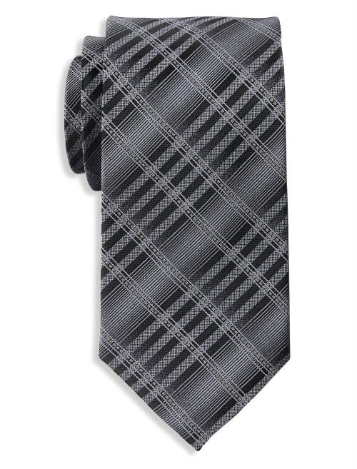 Synrgy By Dxl Big & Tall Plaid Ombré Tie In Black