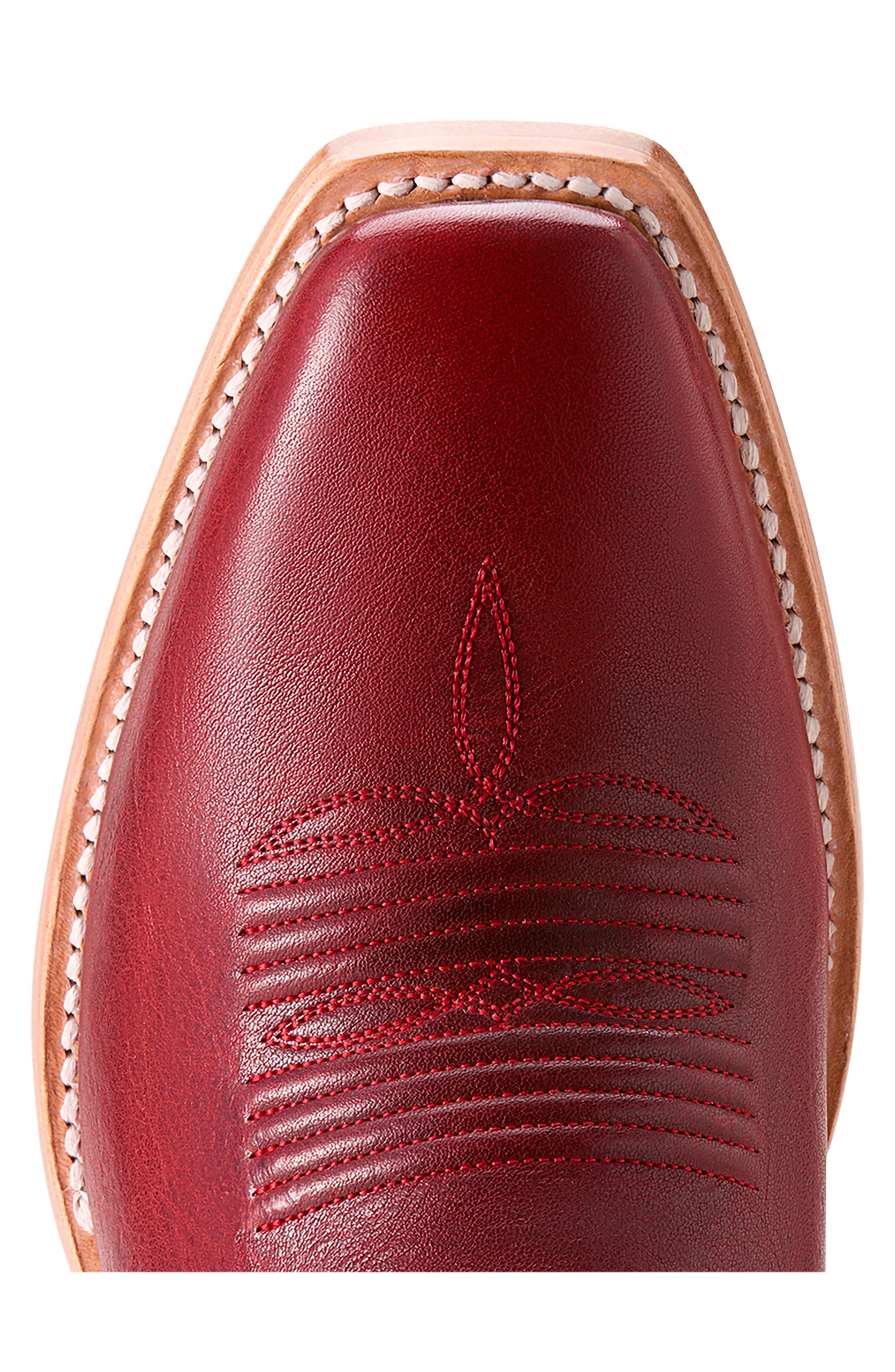 Bronc Stomper Leather Western Boot, Alternate, color, RED