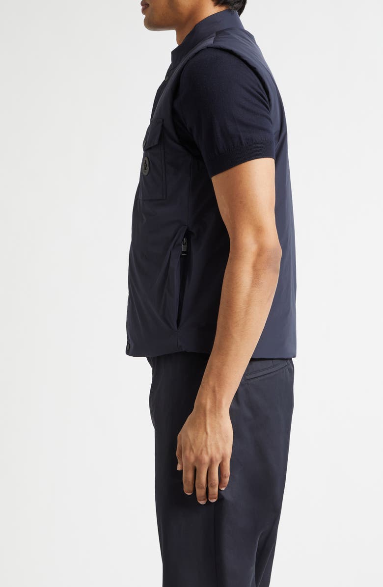 Moncler Sahel Water Repellent Down Vest, Alternate, color, Navy Blue