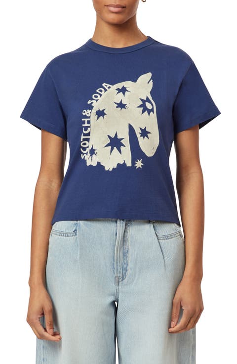 Horse Cotton Graphic T-Shirt