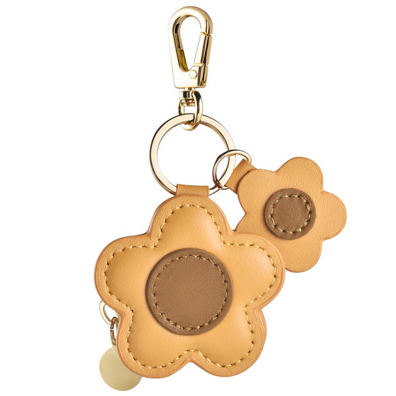 Posh Tech Flower Bag Charm for Airtag<sup>®</sup>, Alternate, color, Brown
