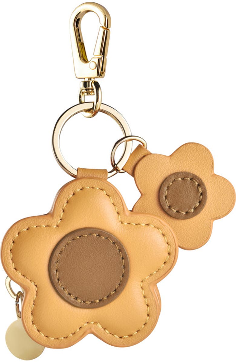 Posh Tech Flower Bag Charm for Airtag<sup>®</sup>, Alternate, color, Brown